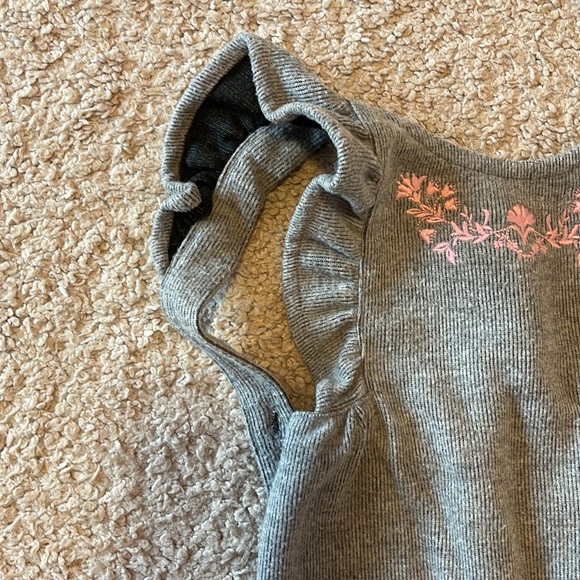 Janie and Jack Baby Grey and Pink Corduroy Overalls - Picture 3 of 11